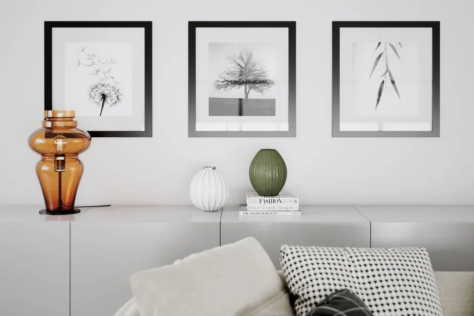 Tischlampe Rauchglas Metall 40,6 cm hoch E27 Vintage Design