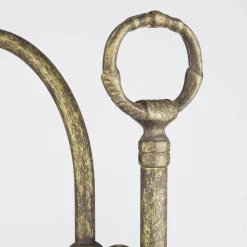 Tischlampe Schreibtisch aus Messing Glas 49 cm E14 in Antik