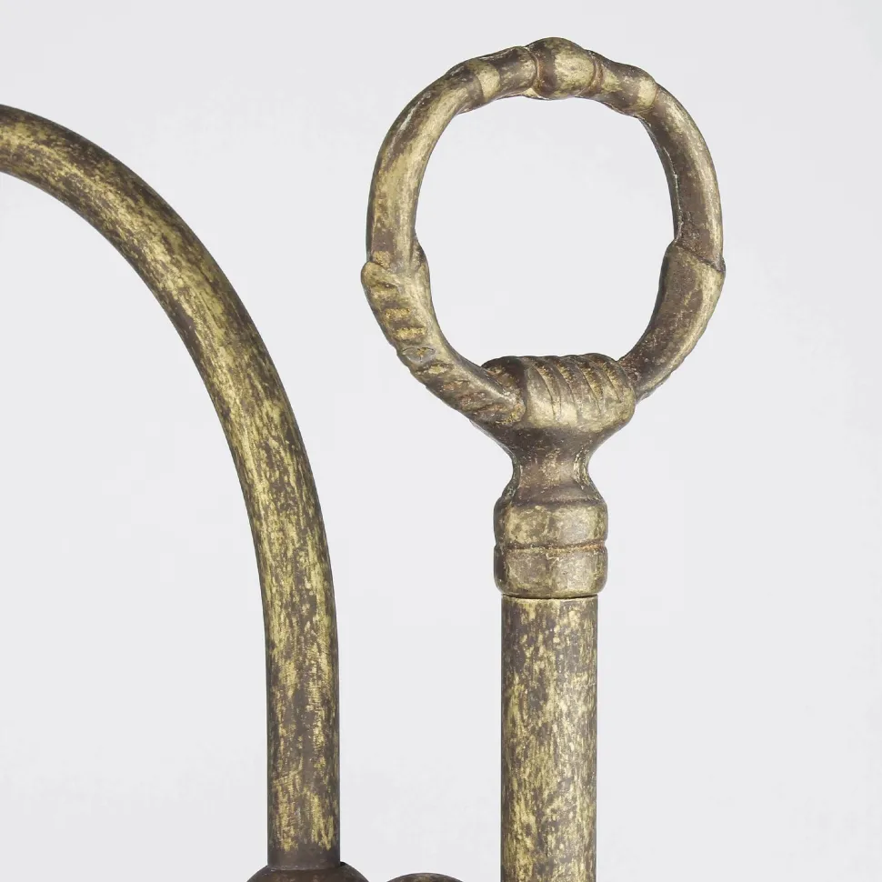 Tischlampe Schreibtisch aus Messing Glas 49 cm E14 in Antik