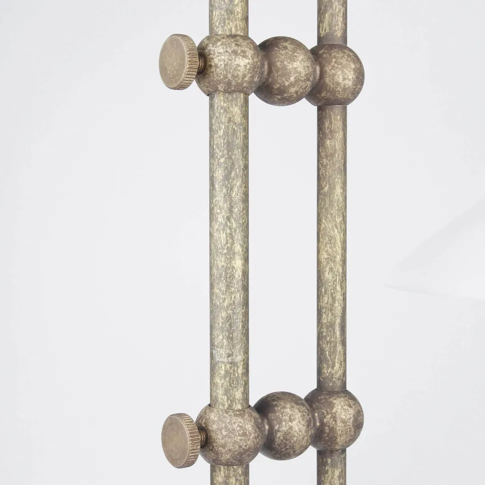 Tischlampe Schreibtisch aus Messing Glas 49 cm E14 in Antik