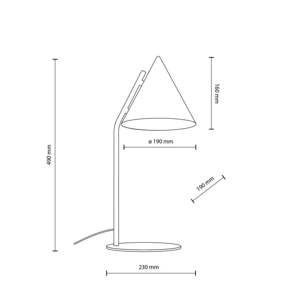 Tischlampe Schwarz 49 cm hoch Metall E27 Retro CODY