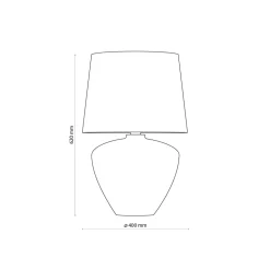 Tischlampe Schwarz Glas Stoff 62 cm hoch E27