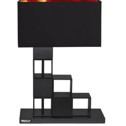 Tischlampe Schwarz Kupfer 55,5 cm Metall Stoff E27