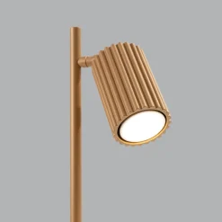Tischlampe schwenkbar 43 cm hoch Aluminium in Gold GU10