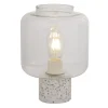 Tischlampe Weiß 28 cm klein Glas Beton Terrazzo E27