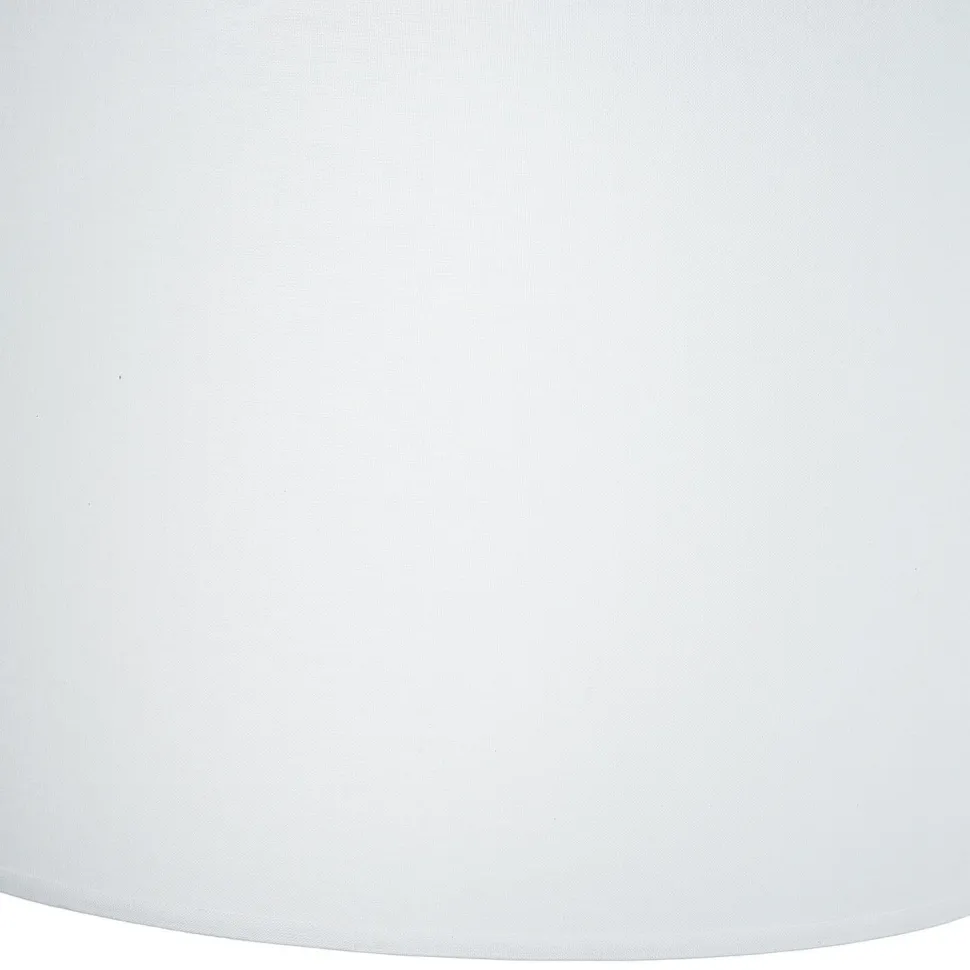 Tischlampe Weiß Silber groß 62 cm Stoff Glas E27