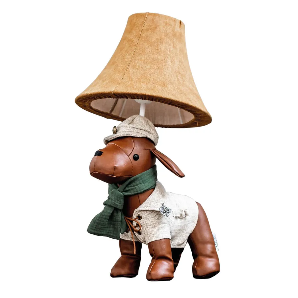 Tischlampe Wohnzimmer Kinderzimmer Hund 48 cm mit LED