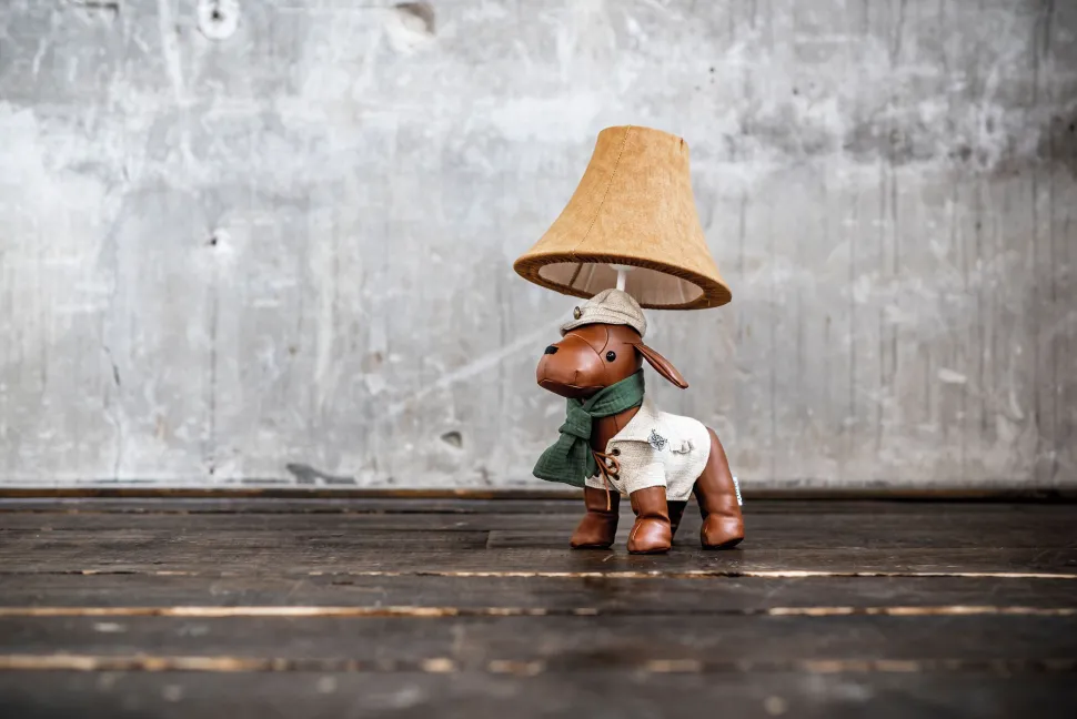 Tischlampe Wohnzimmer Kinderzimmer Hund 48 cm mit LED