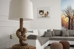 Tischleuchte 85cm Modern kunstvoll maritim echtes Tau