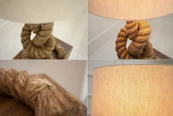 Tischleuchte 85cm Modern kunstvoll maritim echtes Tau