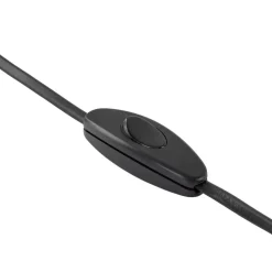 Tischleuchte E27 37 cm hoch Ø 20 cm rund Schwarz Braun