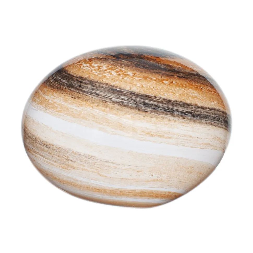 Tischleuchte Glas H: 20 cm Natur Braun marmoriert E14