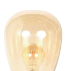 Tischleuchte Glasschirm in Messing E27 28 cm stilvoll