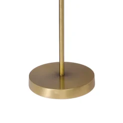 Tischleuchte groß 68,5 cm hoch Messing Stoff E27 NICOLE