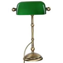 Tischleuchte in Bronze Hell aus echtem Messing