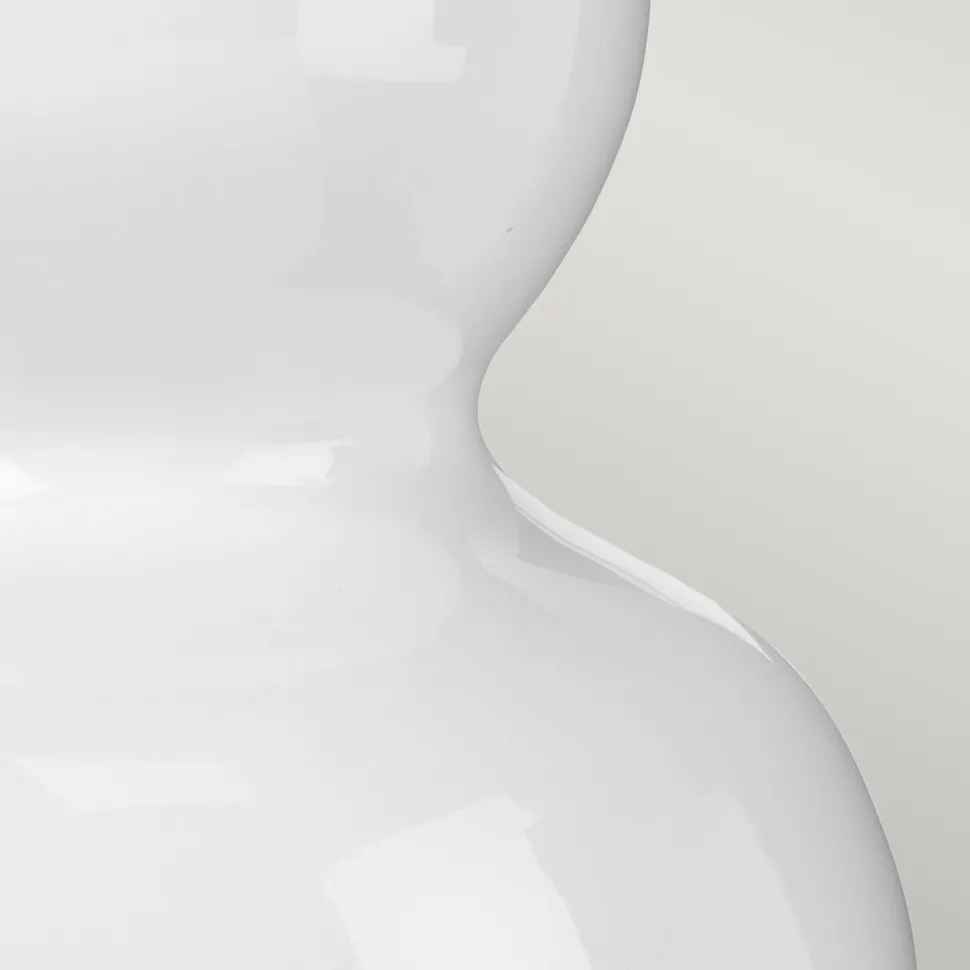 Tischleuchte Keramik Stoff E27 64 cm hoch Weiß Blau