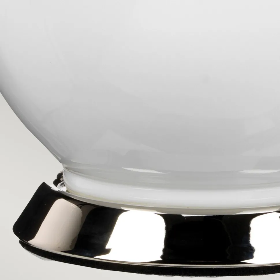 Tischleuchte Keramik Stoff E27 64 cm hoch Weiß Blau