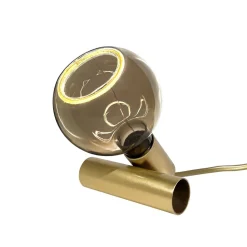 Tischleuchte klein H: 8 cm Echt-Messing E27 in Bronze hell