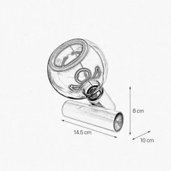 Tischleuchte klein H: 8 cm Echt-Messing E27 in Bronze hell