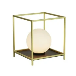 Tischleuchte klein H: 20,5 cm in Gold Weiß Schwarz G9