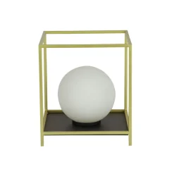 Tischleuchte klein H: 20,5 cm in Gold Weiß Schwarz G9