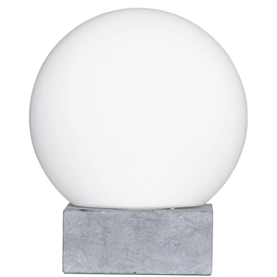 Tischleuchte Marmor Glas H: 35,5 cm Kugelschirm E27