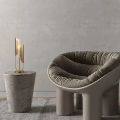 Tischleuchte Metall Glas 75,3 cm in Gold Weiß E14 HEIDI