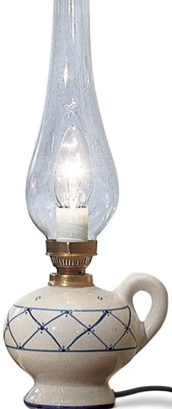 Tischleuchte Metall Glas E14 15 cm breit 35 cm hoch