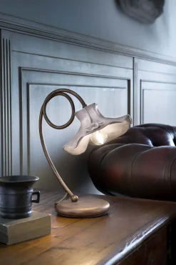 Tischleuchte Metall Keramik 20 cm breit 35 cm hoch E14