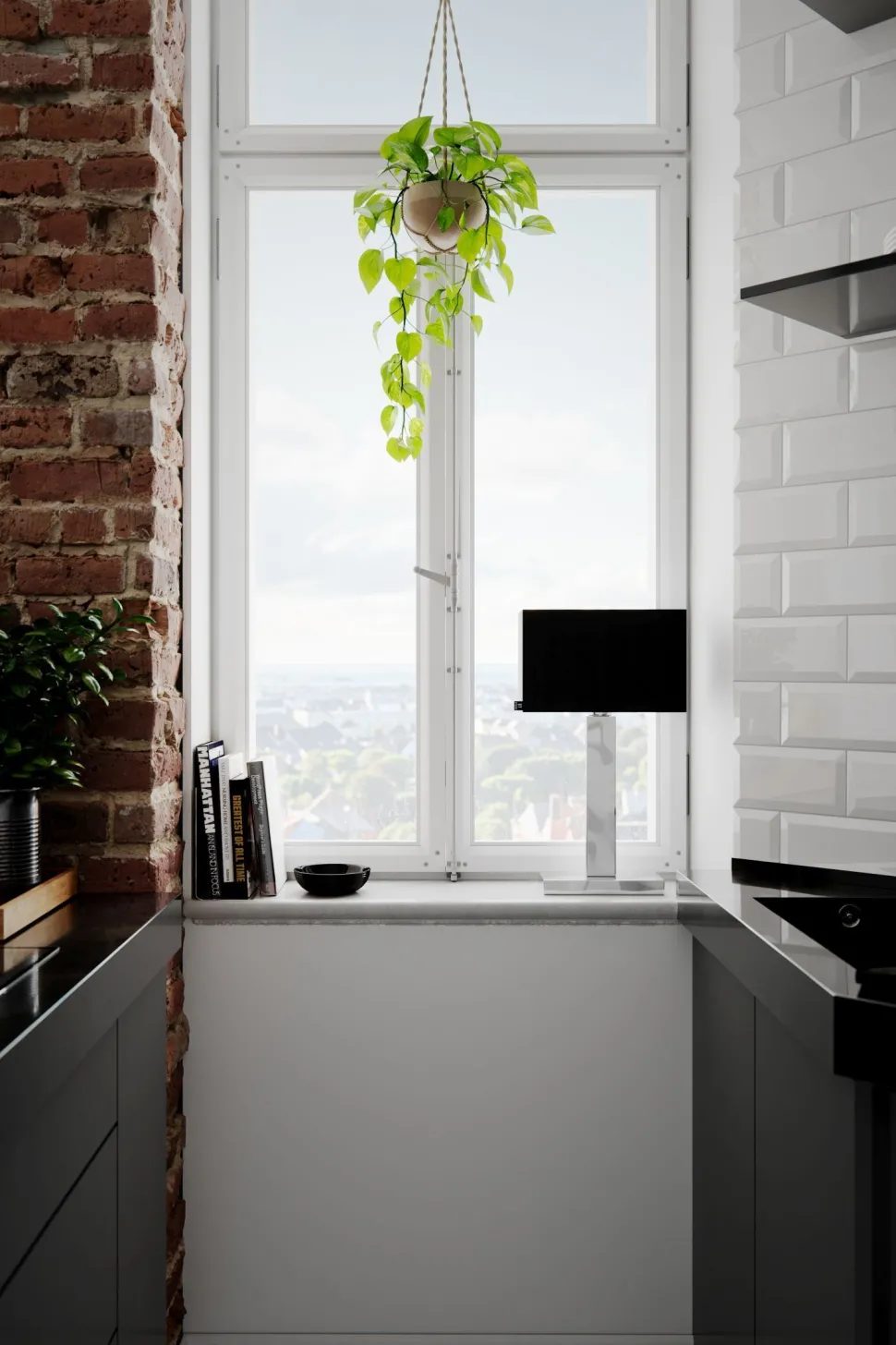 Tischleuchte Metall Stoff 47 cm Chrom Schwarz E27 eckig