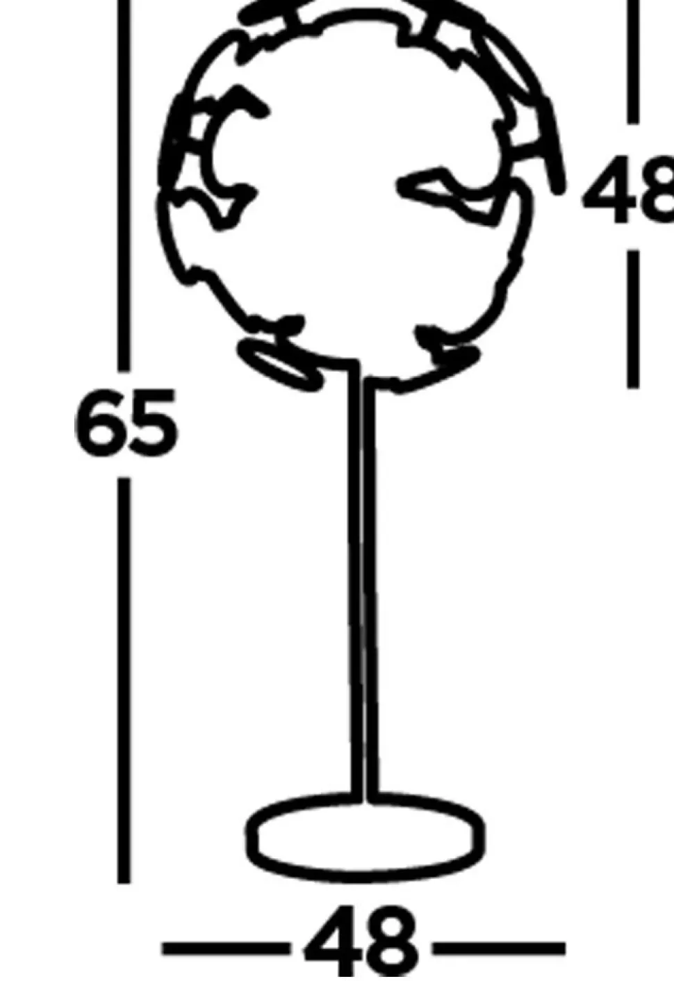 Tischleuchte Modern 65 cm hoch Schwarz Gold 3x E14