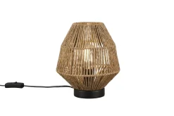 Tischleuchte Papier Metall Schwarz Braun E27 20,5 cm