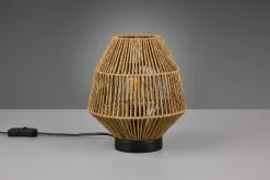 Tischleuchte Papier Metall Schwarz Braun E27 20,5 cm