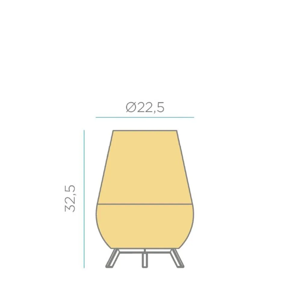 Tischleuchte Rattan H: 32,5 cm Dreibein Natur E27 FULDE