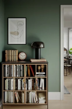 Tischleuchte Schwarz Metall H: 41 cm Kabelschalter kippbar