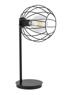 Tischleuchte Schwarz Metall 48 cm E27 Retro Design