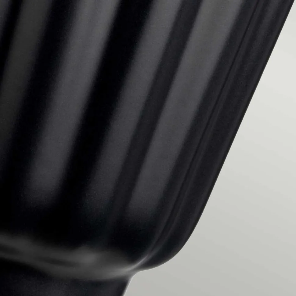 Tischleuchte Schwarz Silber 56,2 cm hoch E27 Keramik Stoff