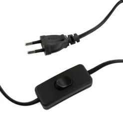 Tischleuchte Treibholz Stoff 53 cm Nachtisch Wohnzimmer