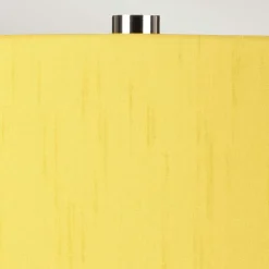 Tischleuchte Weiß Gelb Keramik Stoff E27 64 cm Retro WINTA