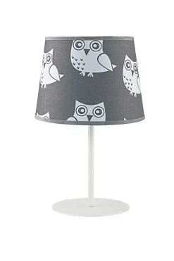 Tischleuchte Weiß Grau Für Kinder rund 35cm hoch
