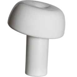 Tischleuchte Weiß H: 41 cm kippbar Metall Kabelschalter E27