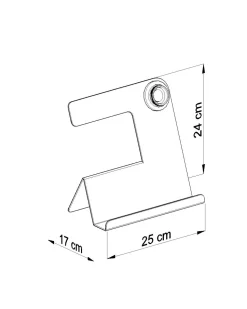 Tischleuchte Weiß mit Ablage H:24cm Modern stylisch