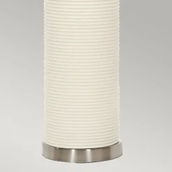 Tischleuchte Weiß Schwarz E27 65 cm Klassisch Wohnzimmer