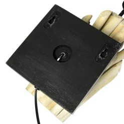 Treibholz Wandleuchte Stoffschirm Handarbeit Wohnzimmer