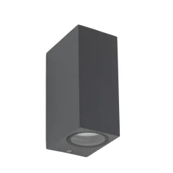 Up Down Außenlampe Wand IP44 Metall Grau H:15,1 cm GU10