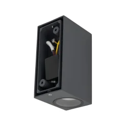 Up Down Außenlampe Wand IP44 Metall Grau H:15,1 cm GU10