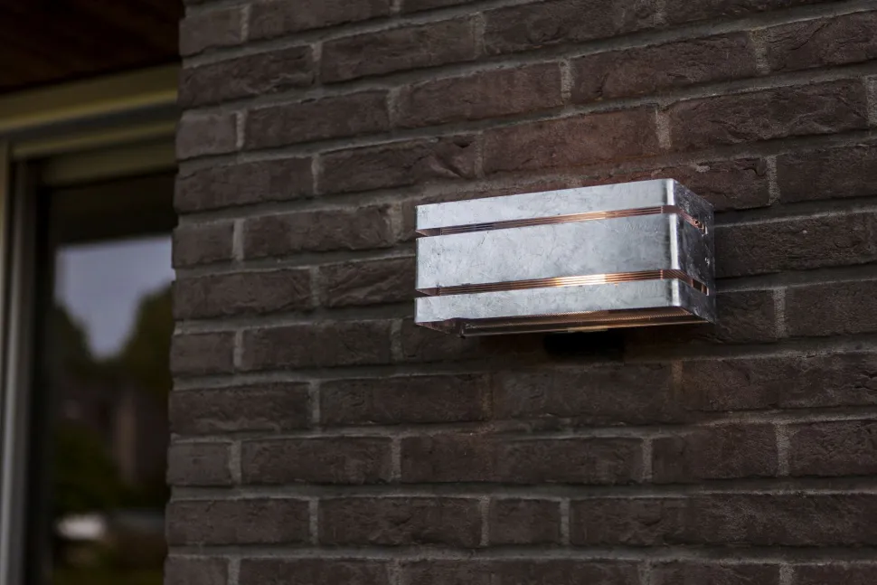 Up Down Außenleuchte Metall in Zink 25 cm IP54 GU10