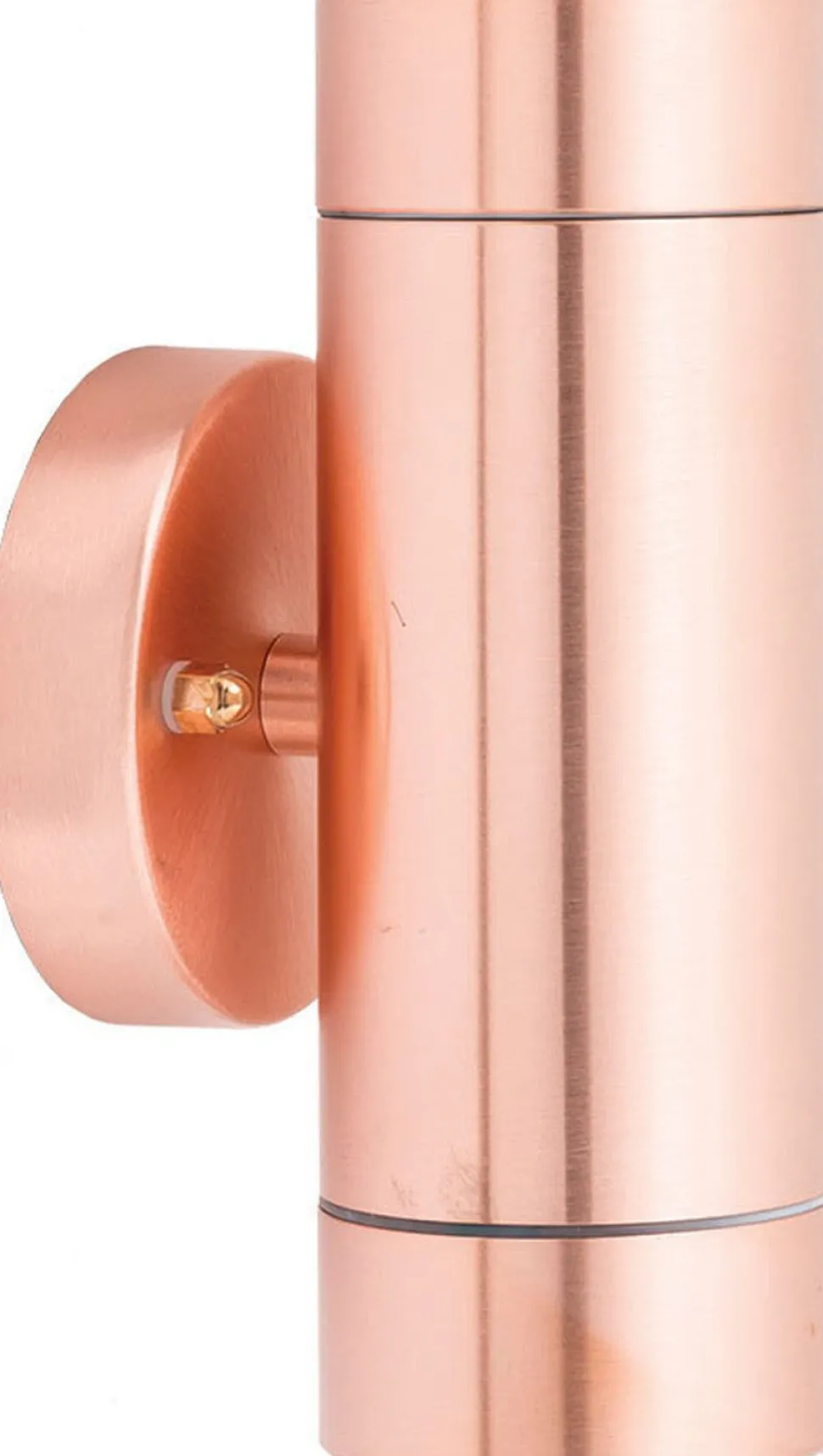 Up Down Lampe Messing außen IP54 GU10 in Kupfer