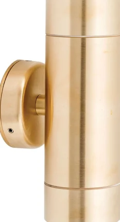 Up Down Lampe Messing IP54 wetterfest GU10 Fassade