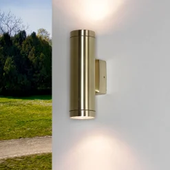 Up Down Leuchte Außen Messing massiv IP64 rostfrei